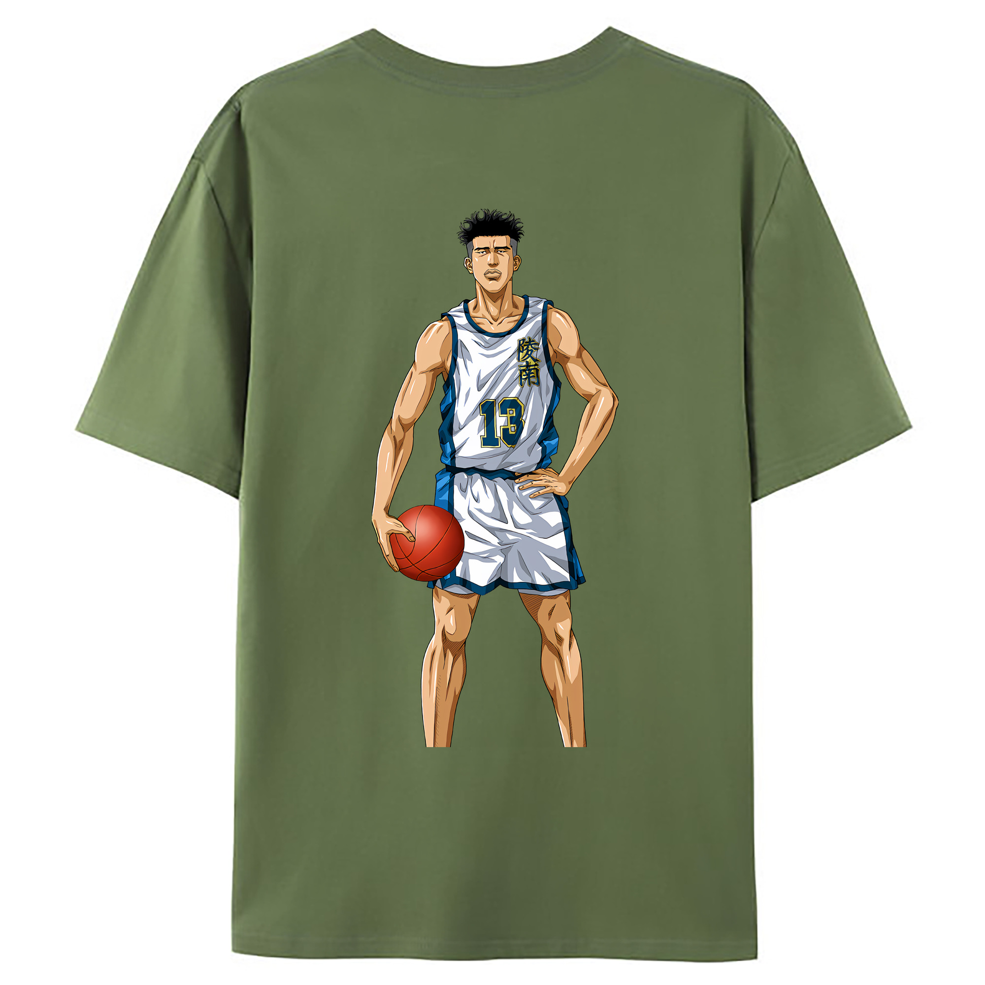 （画像用） SLAM DUNK／スラムダンク 綿100％ メンズ半袖Tシャツ（バックプリント） 通気性